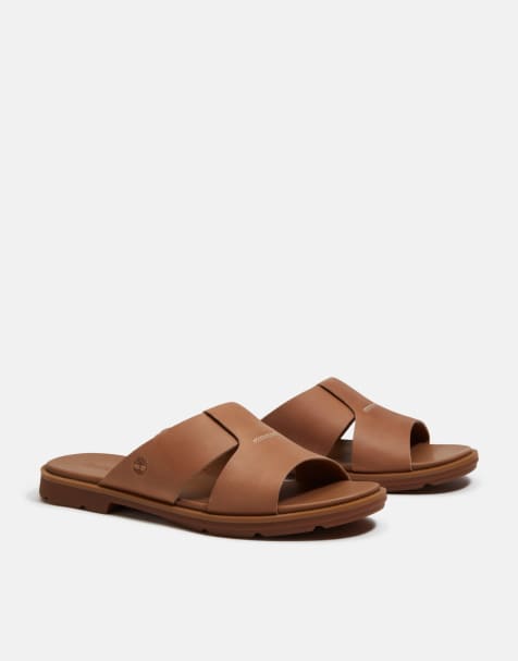 Timberland - Calista Bay - Sliders marrone medio in pelle - view 1