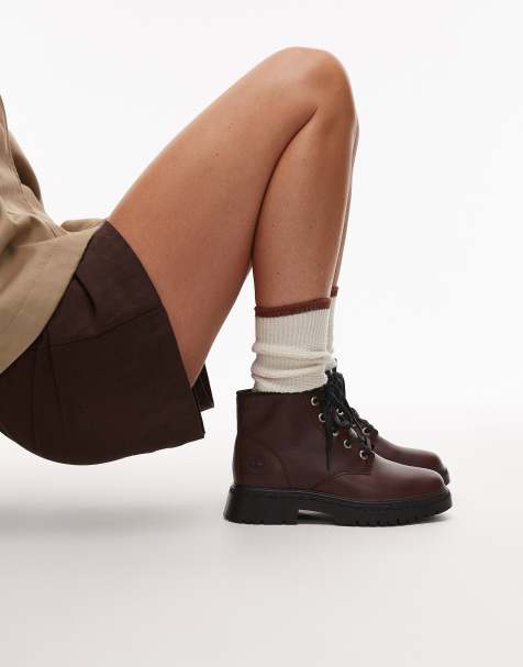 Timberland - Cambria Valley - Bottes à lacets en cuir - Bordeaux - view 1