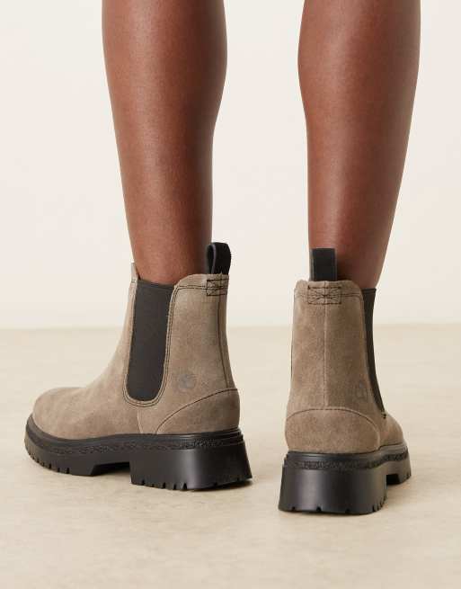 Timberland - Cambria Valley - Chelsea boots van suède met dikke zool in grijs, 4 van 4