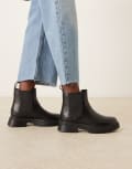 [Timberland] Timberland Cambria Valley chunky sole chelsea boots in black leather 40.5 Black