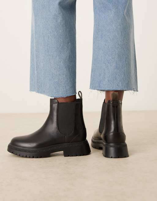 Timberland Cambria Valley chunky sole chelsea boots in black leather, 4 of 4
