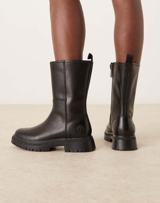 Timberland - Cambria Valley - Stivali alti neri in pelle con zip, 3 di 4