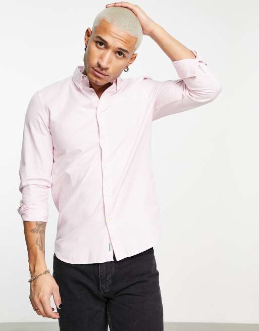 Timberland - Camicia Oxford slim a maniche lunghe, colore rosa
