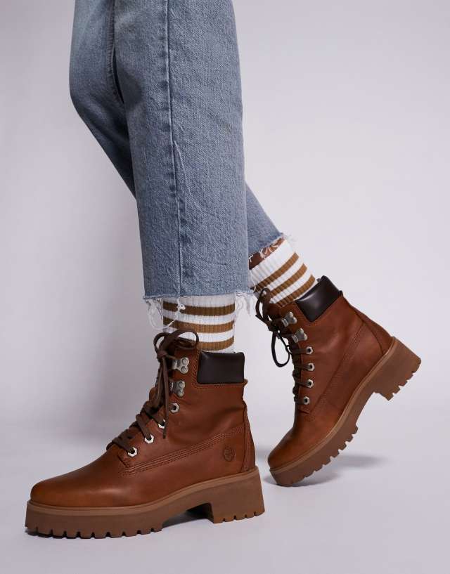【よねこ】　Timberland ビンテージ　ブラウン　27.5 Timberland Carnaby Cool mid lace-up boots in saddle | ASOS