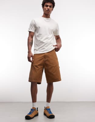 Carpenter-Shorts aus gewaschenem Duck-Canvas in Dark Wheat Boot-Braun Braun W32