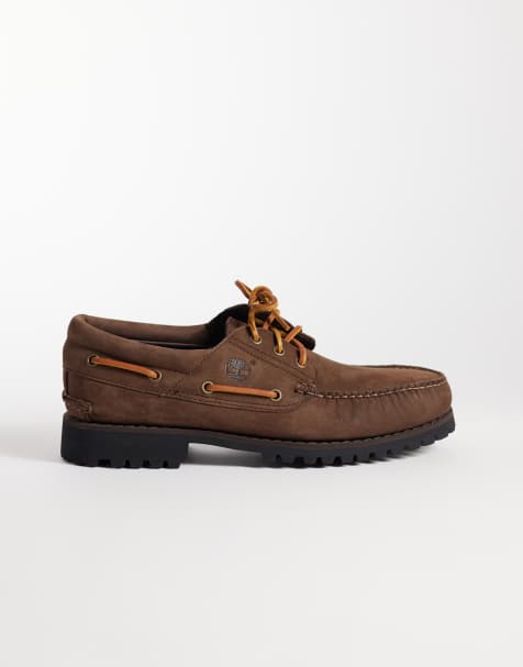 Timberland chaussure bateau 3 œillets marron foncé - view 1