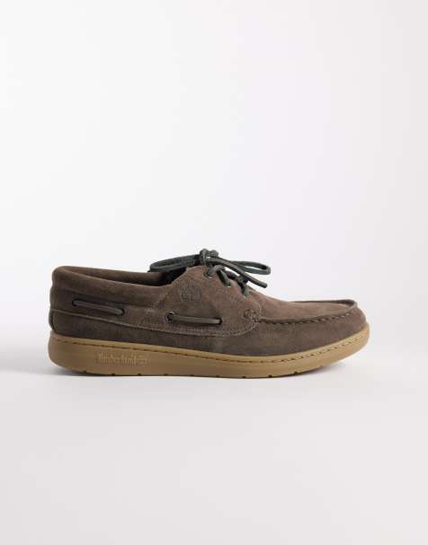Timberland - Chaussures bateau en daim - Marron foncé - view 1