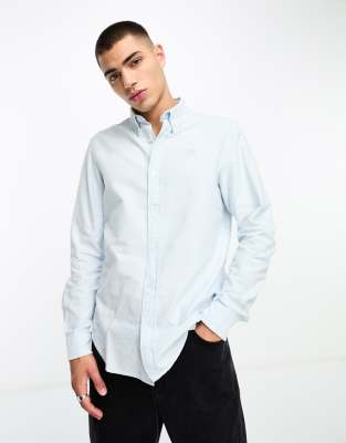 Timberland Chemise Oxford avec logo arbre Bleu clair ASOS