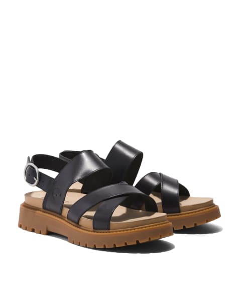 Timberland Clairemont Way sandals in brown with black leather - view 1