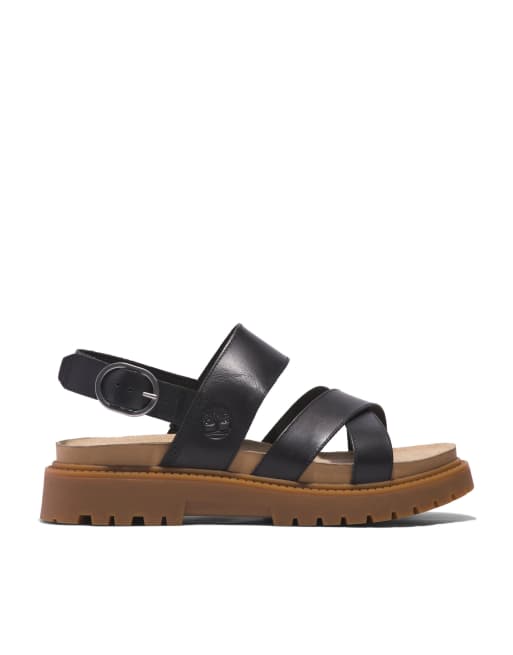 Timberland Clairemont Way sandals in brown with black leather, 3 of 4