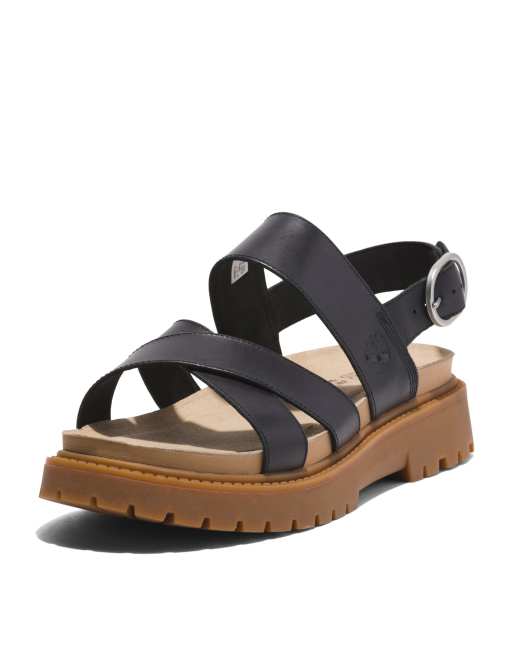 Timberland Clairemont Way sandals in brown with black leather, 4 of 4