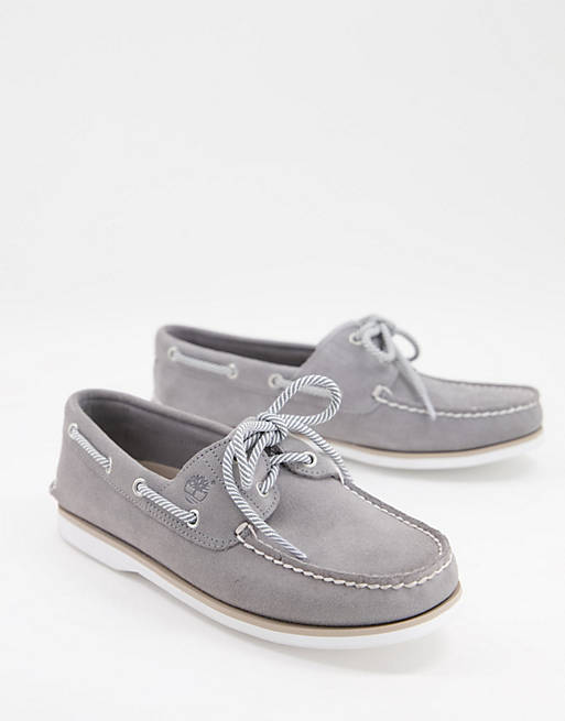 Timberland Classic 2 Eye boat shoe in grey suede