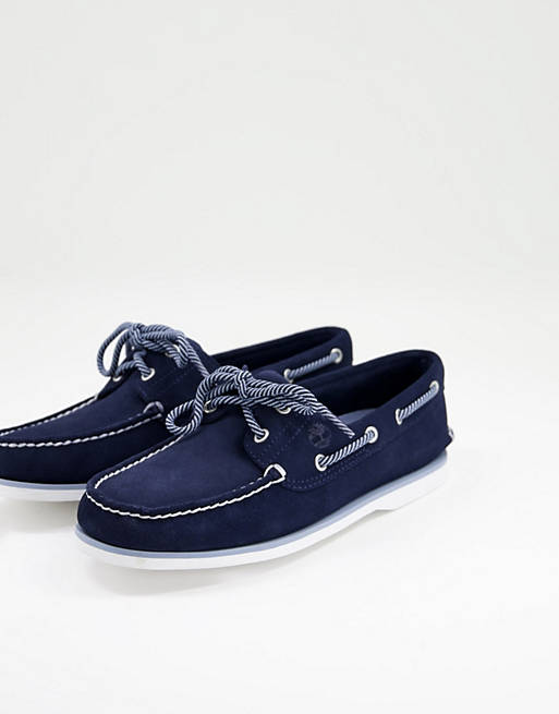 Timberland Classic 2 Eye boat shoe in navy suede
