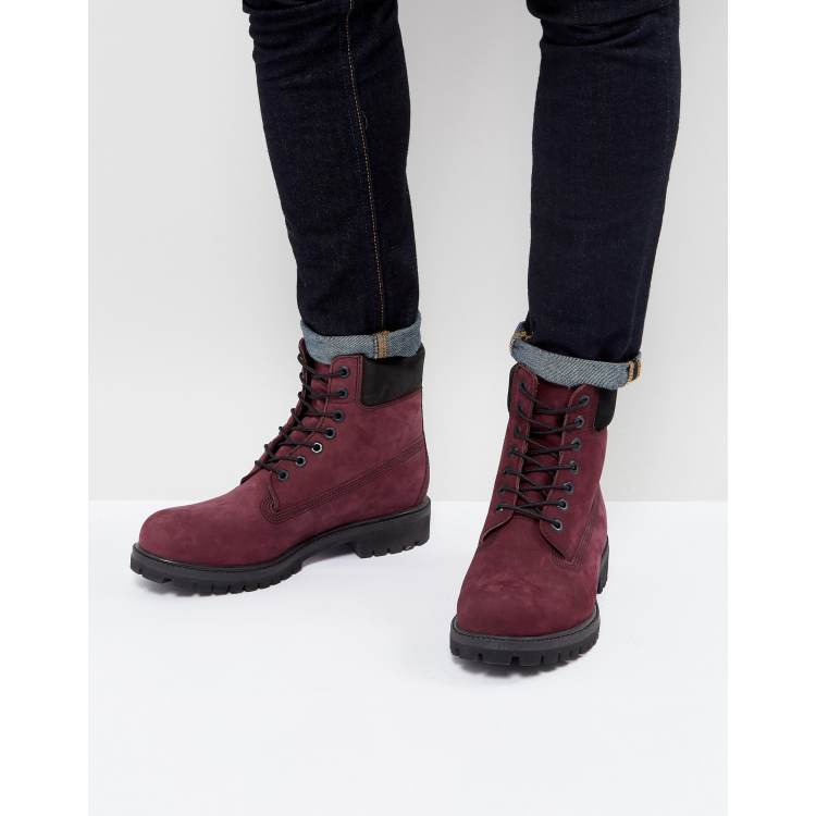 Ladies burgundy store timberland boots