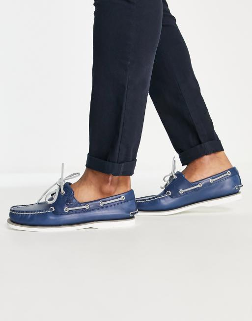 Kaliber op tijd voertuig Timberland - Classic Boat - Schoenen in donkerblauw | ASOS