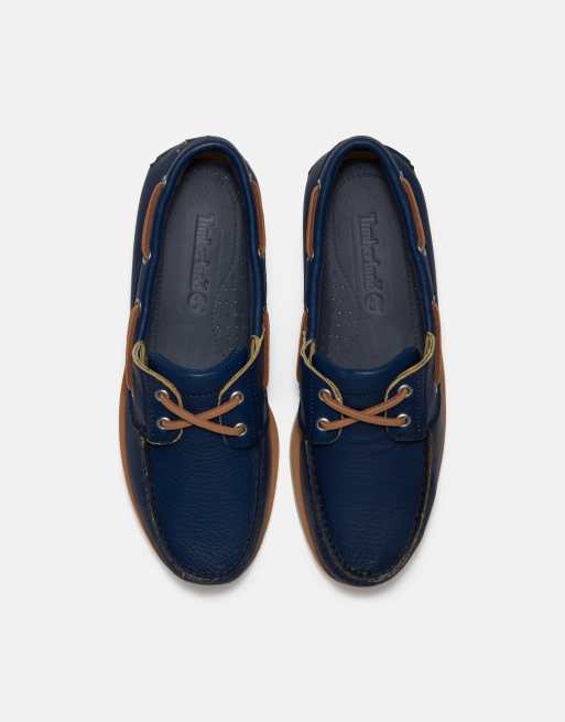 Timberland Classic boat shoe in dark blue full grain, 2 of 4