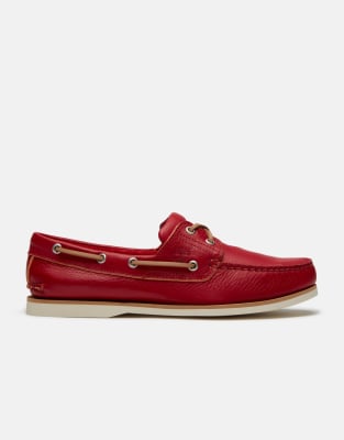  Classic boat shoe in medium red full grain