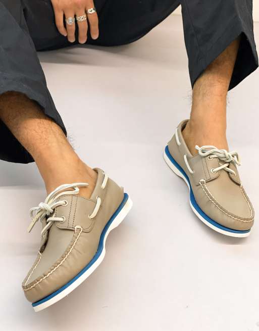 Timberland beige 2024 boat shoes