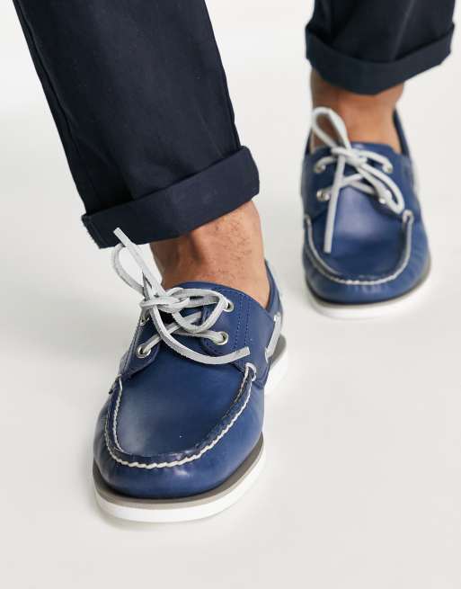 Timberland Classic Boat shoes in dark blue ASOS