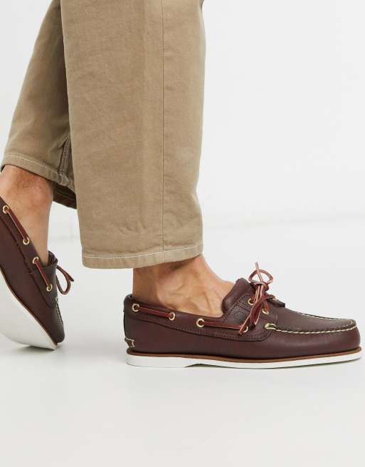 morir Detallado Primero Timberland classic boat shoes in dark brown | ASOS