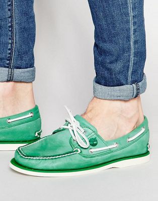 timberland boat shoes green