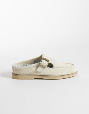Timberland - Classic - Mules bateau en daim - Beige clair-Neutral