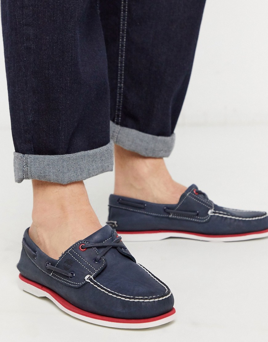 Timberland classic suede boat shoes in navy