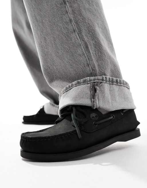  Timberland Classics 2 eye boat shoe in black leather