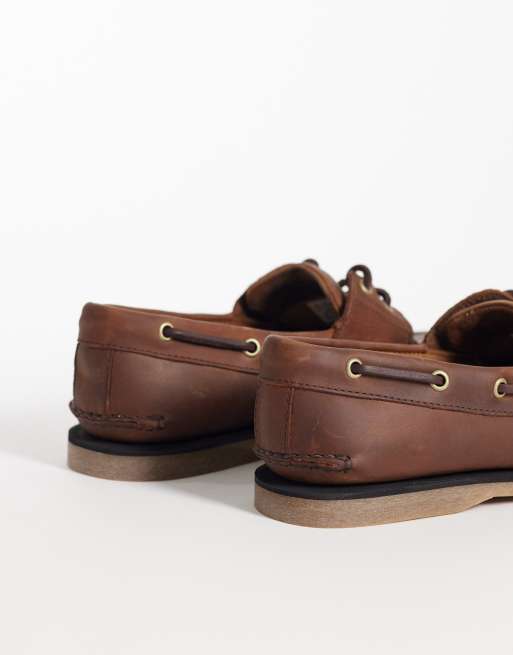 Timberland Classics 2 eye boat shoe in brown leather, 4 of 4