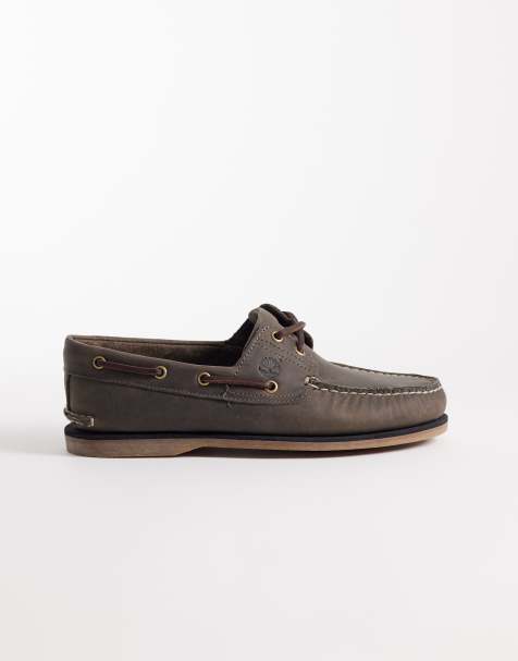 Timberland Classics 2 eye boat shoe in grey leather - view 1