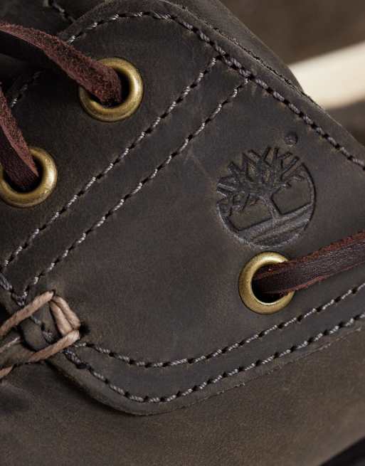 Timberland Classics 2 eye boat shoe in grey leather, 3 of 4