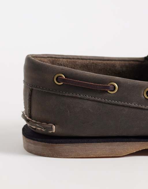 Timberland Classics 2 eye boat shoe in grey leather, 4 of 4