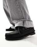 [Timberland] Timberland Classics 2 eye boat shoes in black leather 43 BLACK