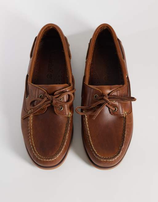Timberland - Classics - Sejlersko i mellembrunt læder med 2 snørrehuller, 2 af 4