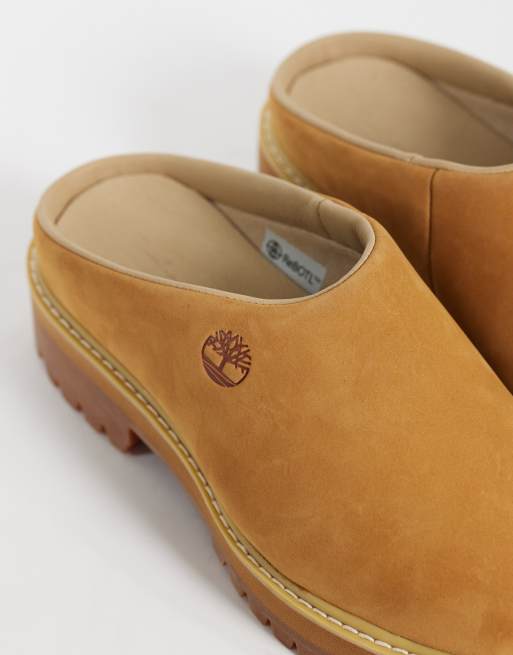 Timberland clog shoe in wheat nubuck , 3 of 4