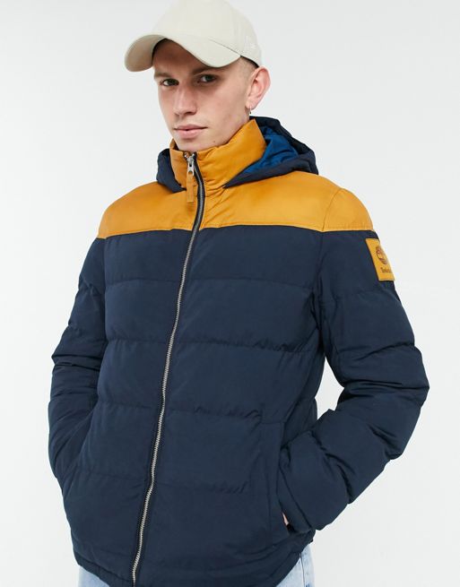 Timberland color block quilted jacket | ASOS