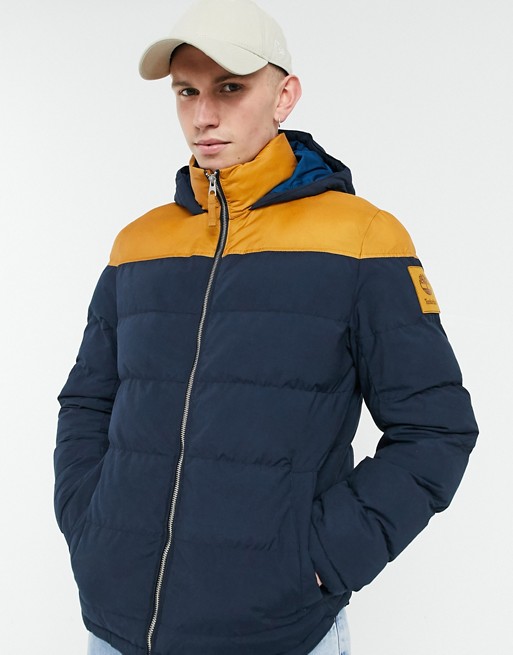 Timberland colourblock quilted jacket