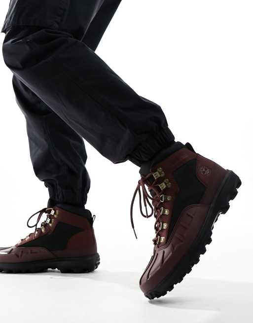 Timberland Converge mid lace waterproof boot in dark red