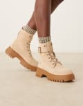 [Timberland] Timberland Cora Valley lace boots in light beige-Neutral 38 Tan