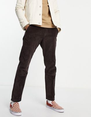 Timberland corduroy tapered fit trousers in brown