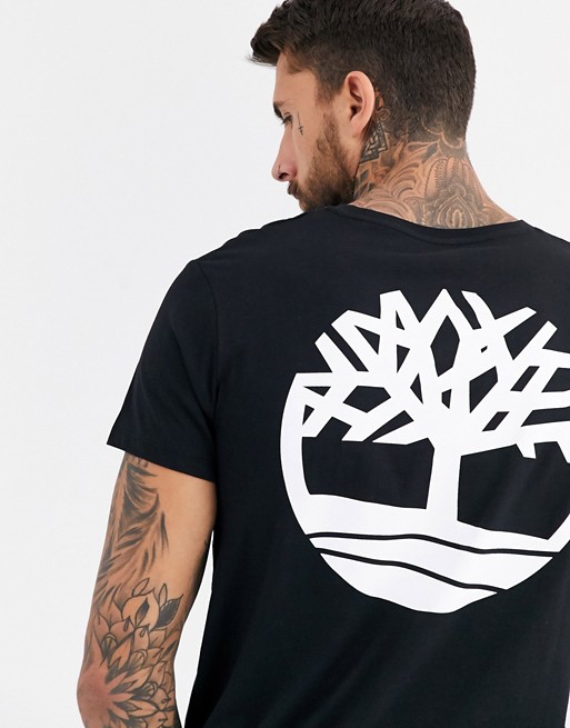 Timberland core back logo t-shirt in black