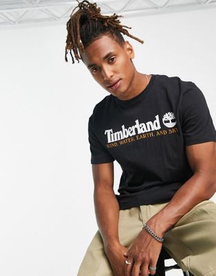 Timberland Core front graphic logo t-shirt in black