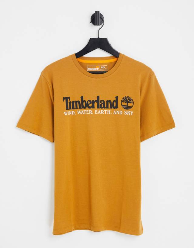 Timberland Core front graphic logo T-shirt in orange