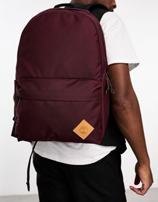 Timberland core logo backpack in burgundy 22lt