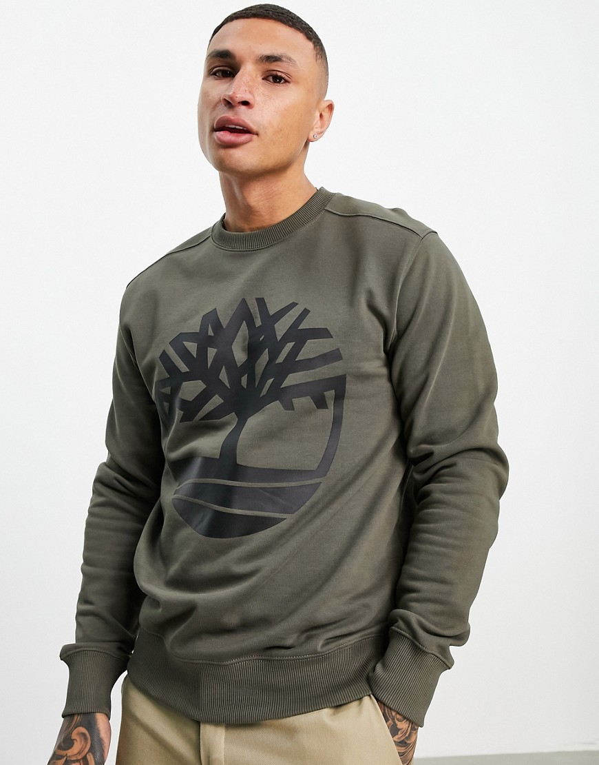 Timberland - Core - Sweatshirt met boomlogo in kaki-Groen