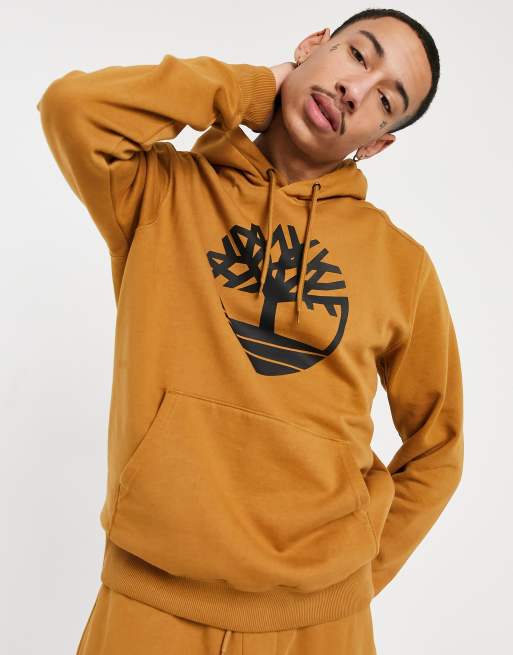 Timberland Core Tree Logo hoodie in beige