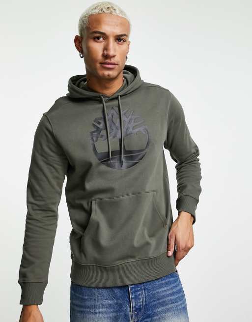 Timberland Core Tree Logo Pullover Hoodie Olive - XL