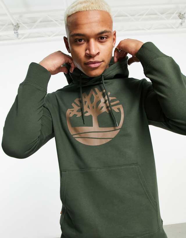 Timberland Core Tree Logo hoodie in khaki