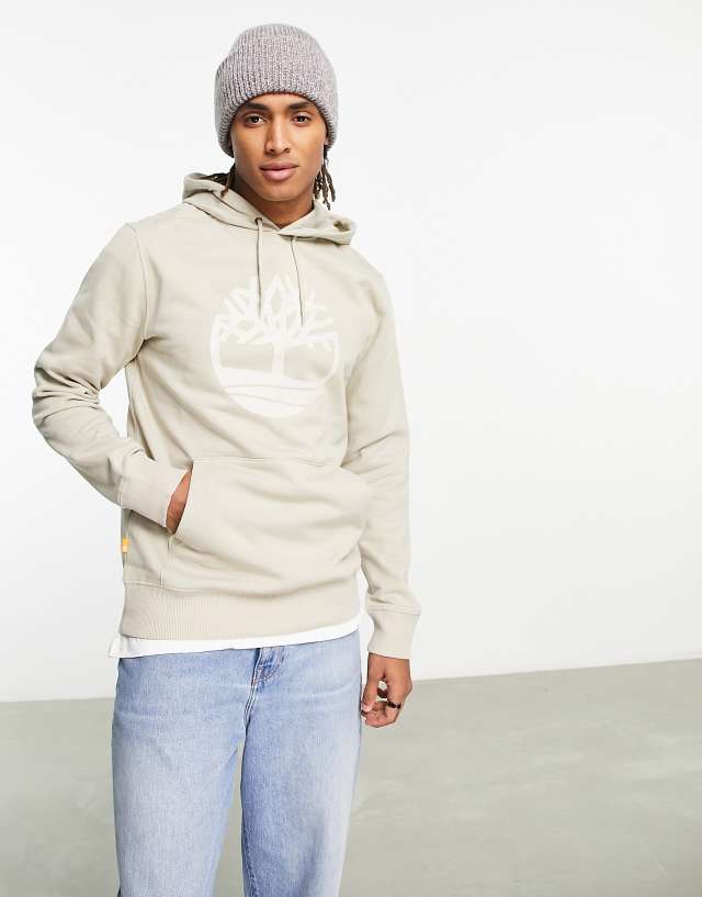 Timberland Core Tree logo hoodie in stone