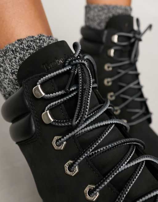 Timberland - Cortina Valley - Stivaletti stringati da 6" in pelle nabuk neri, 2 di 4